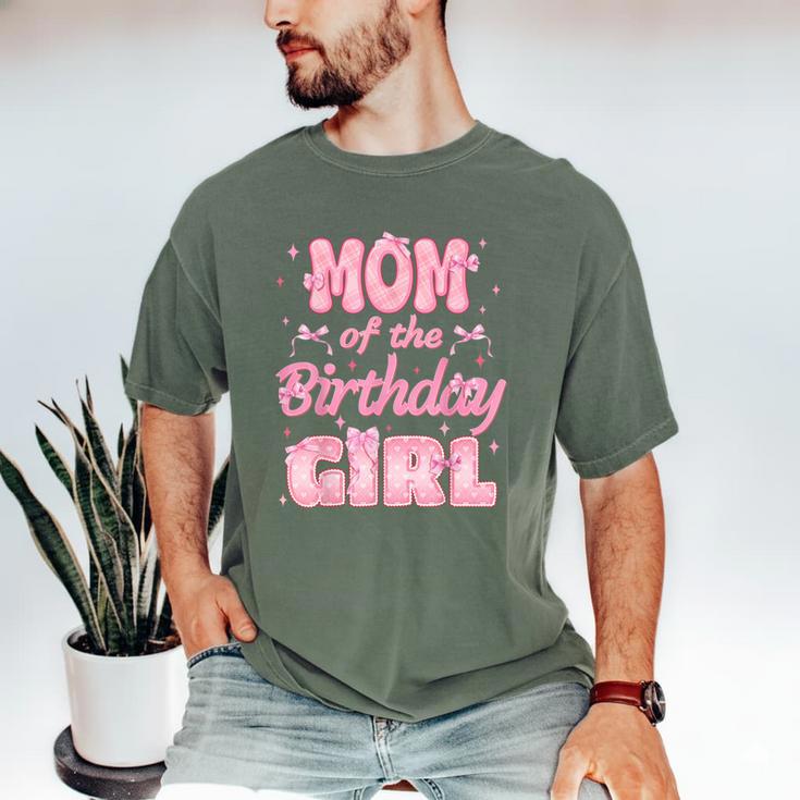 Mom And Dad Of The Birthday Girl Coquette Family Matching Men's Comfort Colors T-Shirt