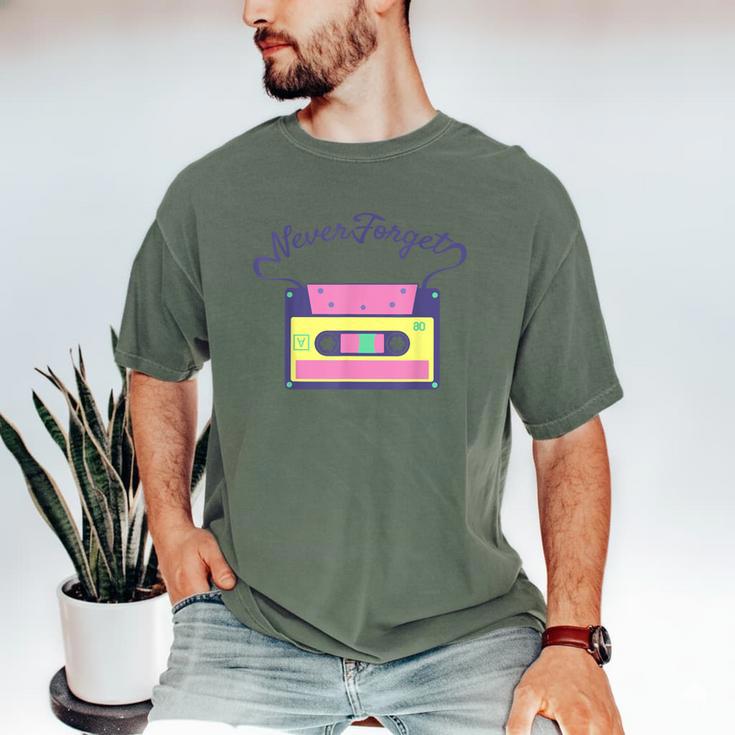 Nostalgia 1980s 80s 90s Costume Party Never Forget Men's Comfort Colors T-Shirt