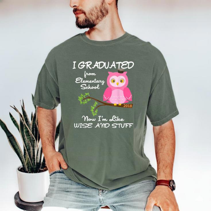 Pink I Graduated From Elementary Graduation Men's Comfort Colors T-Shirt