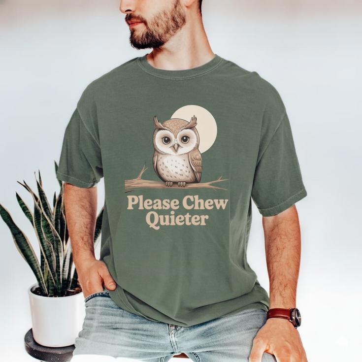 Please Chew Quieter Introvert Christmas Bird Lover Men's Comfort Colors T-Shirt