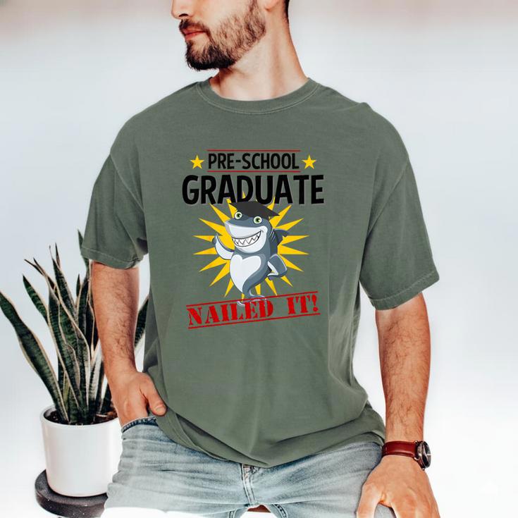 Pre K Nailed It Shirt 2019 Shark Graduation TShirt Men's Comfort Colors T-Shirt