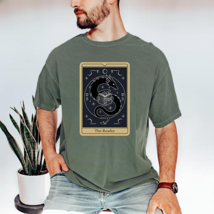 The Reader Tarot Card Mystic Dragon Book Magic Men's Comfort Colors T-Shirt