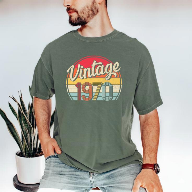Vintage 1970 Retro Style 70's Born Nostalgia Vibe Birthday Premium Tri-Blend Men's Comfort Colors T-Shirt
