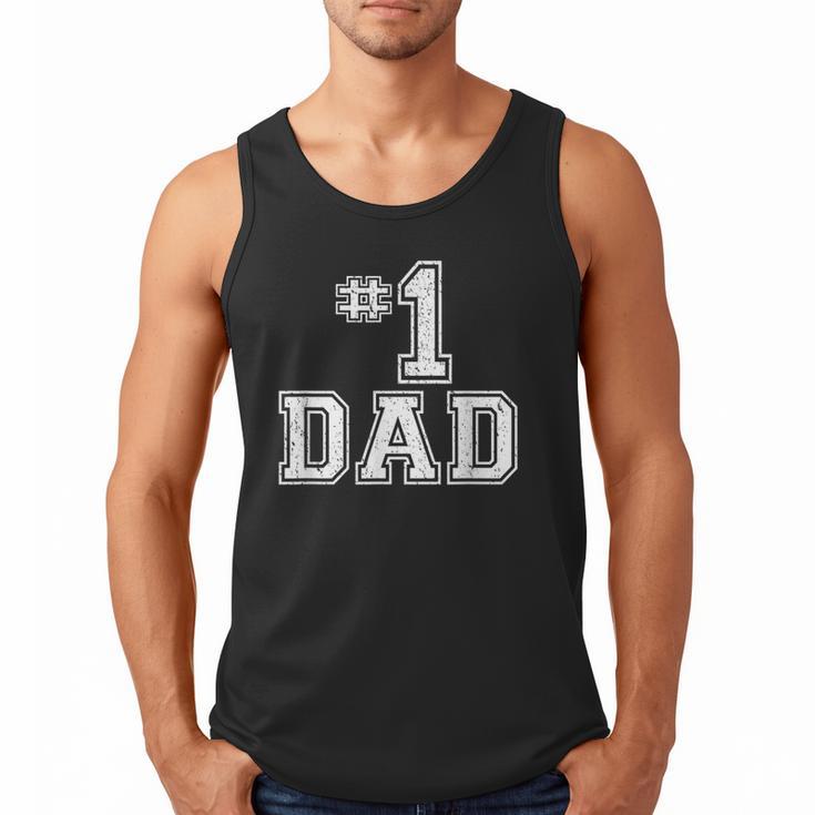 1 Dad Number One Father's Day Vintage Style Men Tank Top