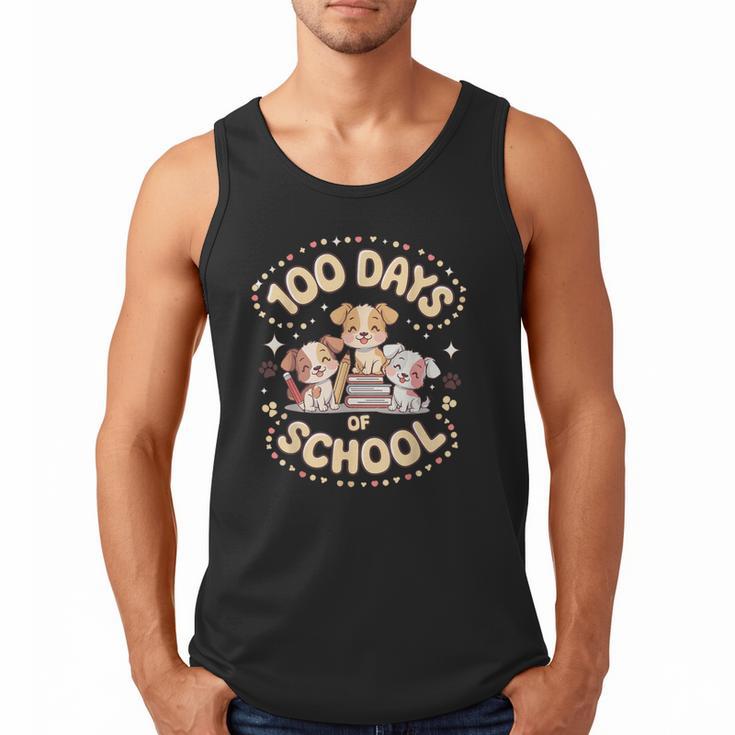100 Days Of School Cute Puppies And Books Men Tank Top 100 Days Of School Cute Puppies And Books Men Tank Top