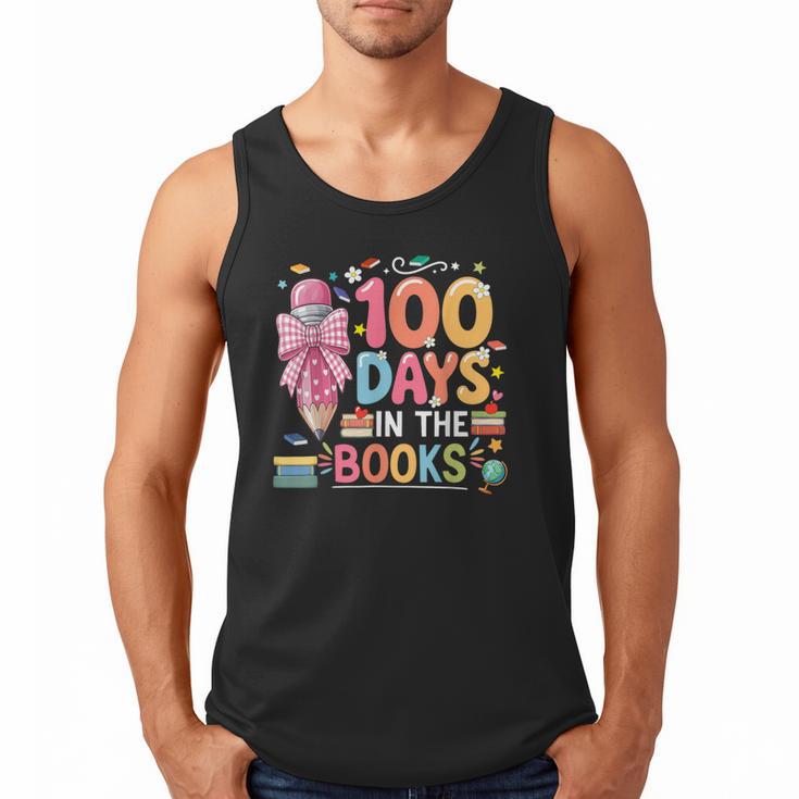 100th Day Of School Teacher Floral 100 Days In The Books Men Tank Top
