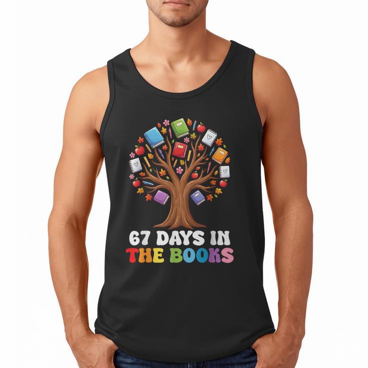 67 Days In The Books Reading Teacher 67th Day Of School Kids Men Tank Top
