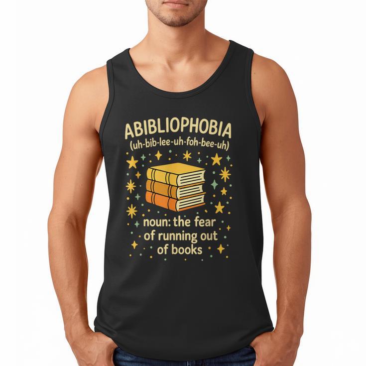 Abibliophobia Book Lover Reading Humor Graphic Men Tank Top