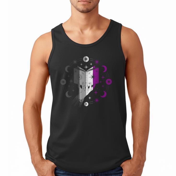 Ace Pride Book With Stars Moons And Magic Hand Men Tank Top