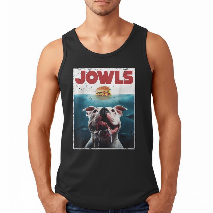American Bulldog Jowls Burger Bully Dog Mom Dog Dad Men Tank Top