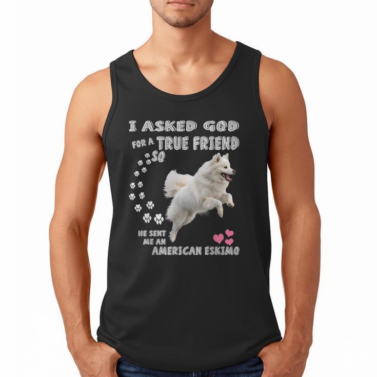 American Eskimo Dog Mom Eskie Dad Art Eskie Lover Quote Men Tank Top
