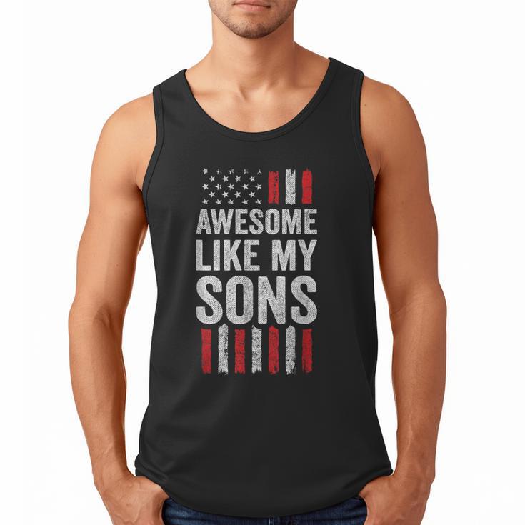 American Flag Dad Mom Awesome Like My Sons Men Tank Top
