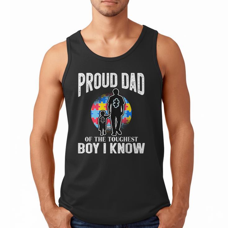 Autism Awareness For Proud Dad Support Autistic Kids Men Tank Top