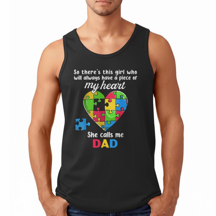 Autism Dad Of Autism Daughter Daddy Shirts Autistic Support Men Tank Top