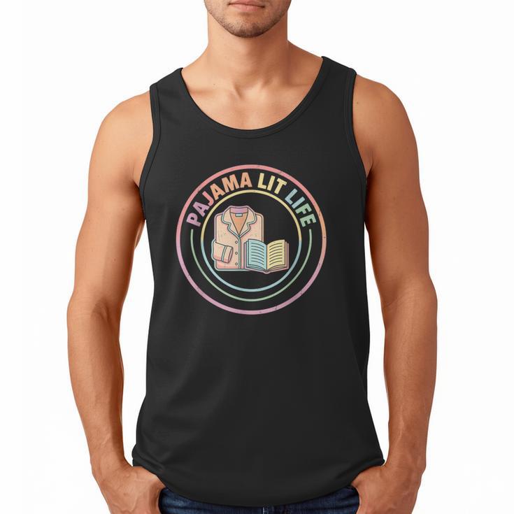 Bedtime Book Lover Reading Pajamas Men Tank Top