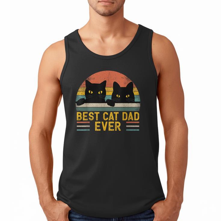 Best Cat Dad Ever Retro Style Cats Lover Men Tank Top