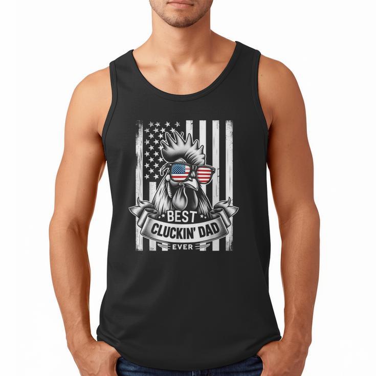 Best Cluckin' Dad Ever Chicken Lover Graphic Tees  Cotton Polyester Casual Graphic Small Crew Neck Short Sleeve Men Tank Top