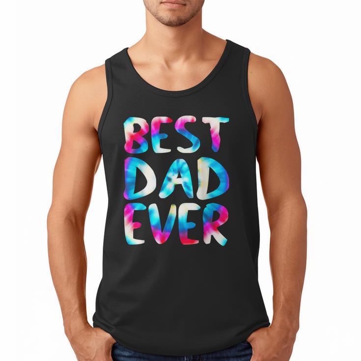 Best Dad Ever Colorful Tie Dye Fathers Day Men Tank Top