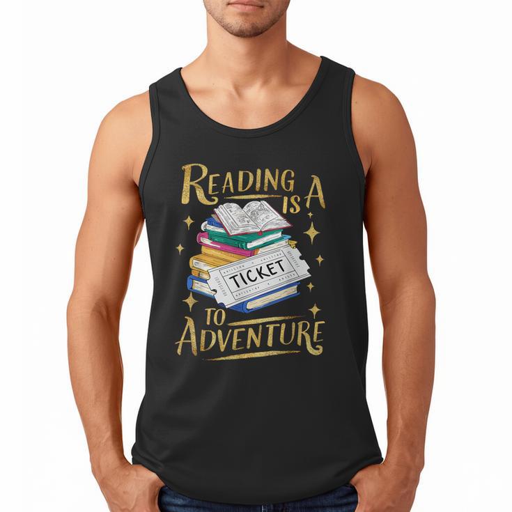 Book Adventure Library Student Teacher Book Men Tank Top
