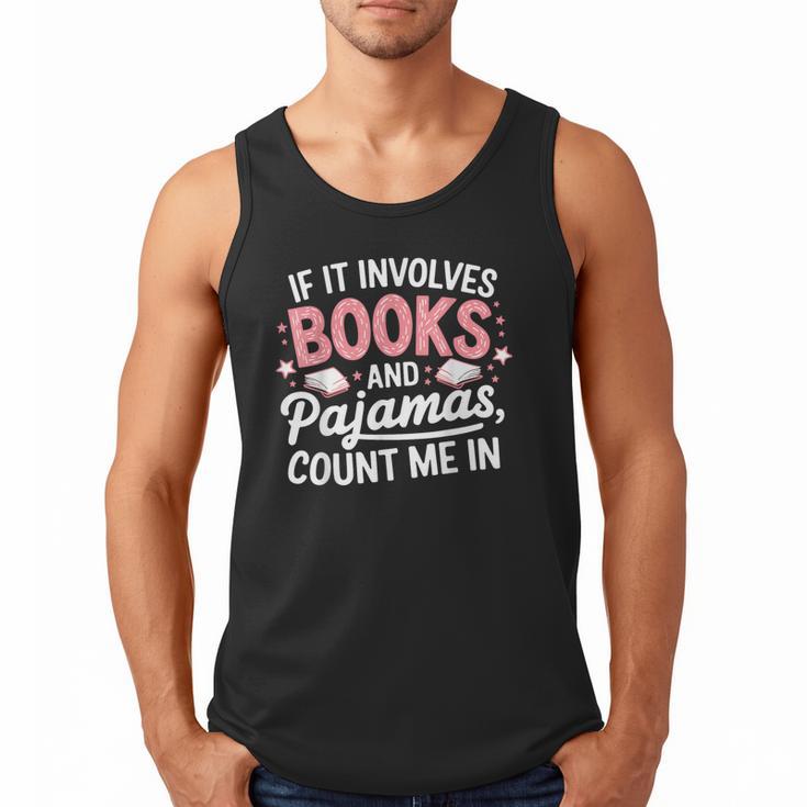 Book & Pajamas Humorous Book Lover Reading Bedtime Men Tank Top