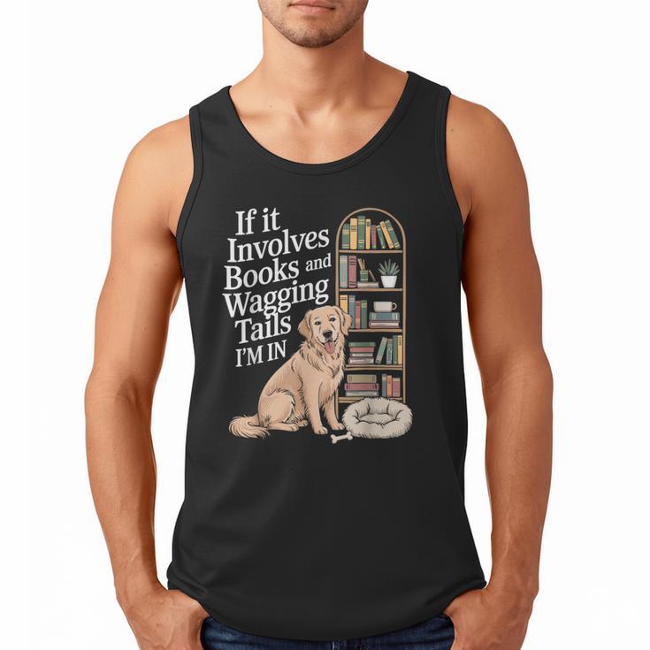 Book And Dog Lover Bookworm Reader Book Lover Men Tank Top