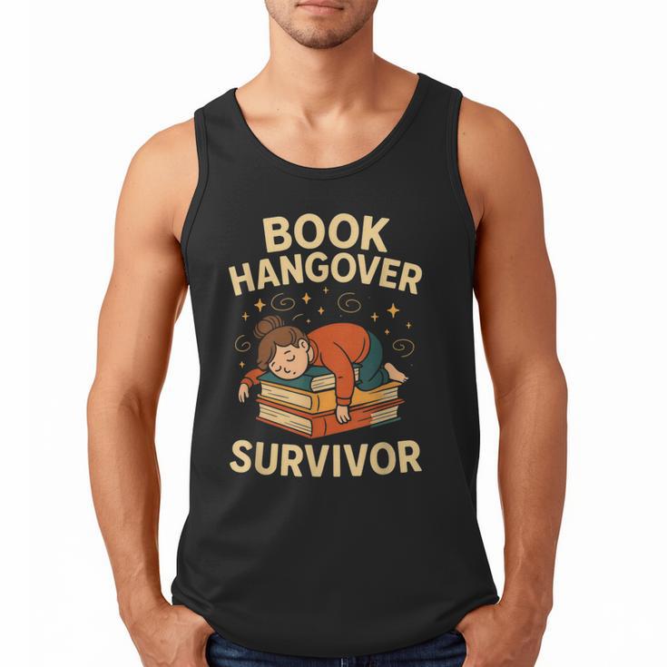 Book Hangover Survivor Reading Humor Librarian Bibliophiles Men Tank Top