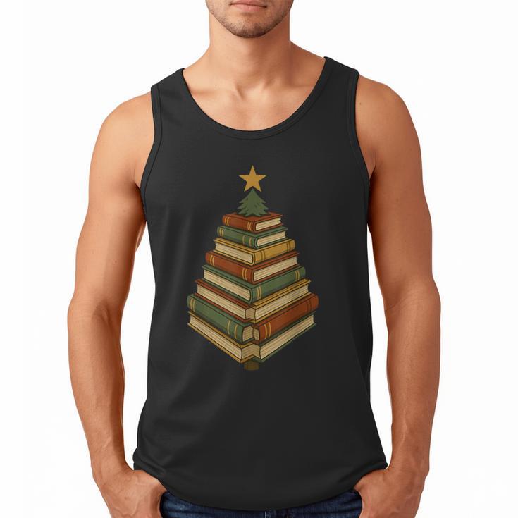 Book Lover Christmas Graphic For Librarians Men Tank Top