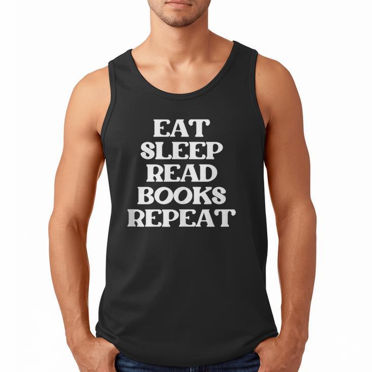 Book Lover Book Eat Sleep Read Books Repeat Men Tank Top