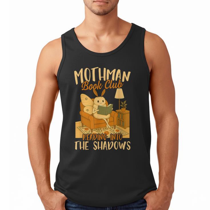 Book Lover Moth Mothman Book Club Reading Into Shadows Men Tank Top