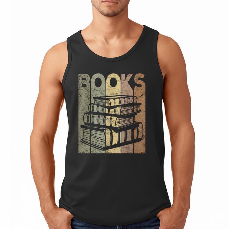 Book Reader Vintage Bookworm Retro Book Lover Men Tank Top