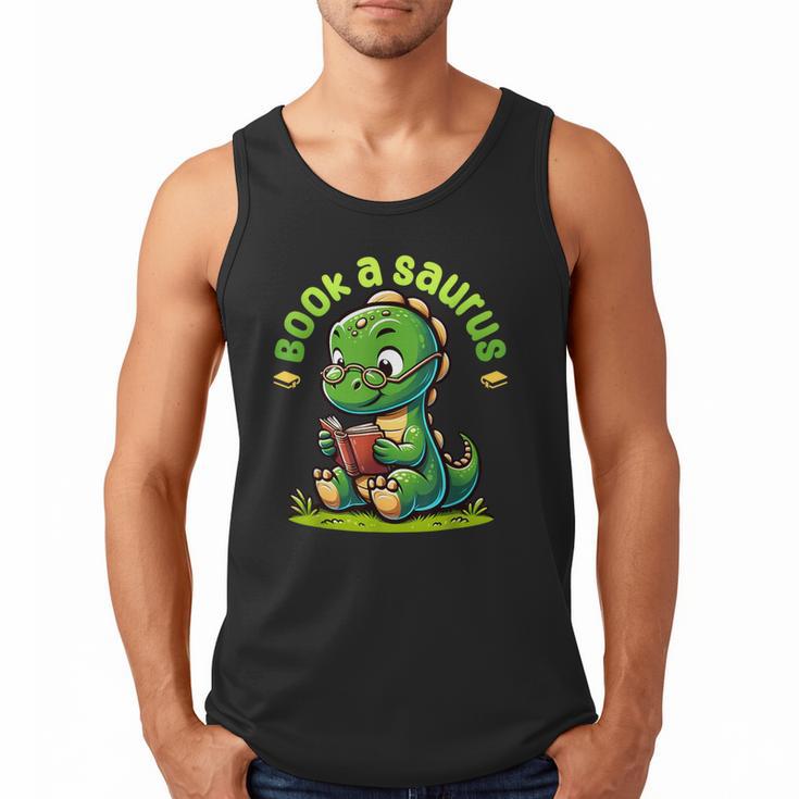 Book A Saurus Bookasaurus Dinosaur Book Girls Boys Toddler Men Tank Top