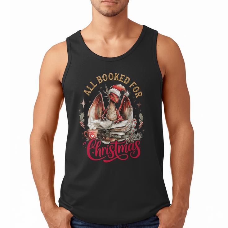 All Booked For Christmas Dragon Men Tank Top