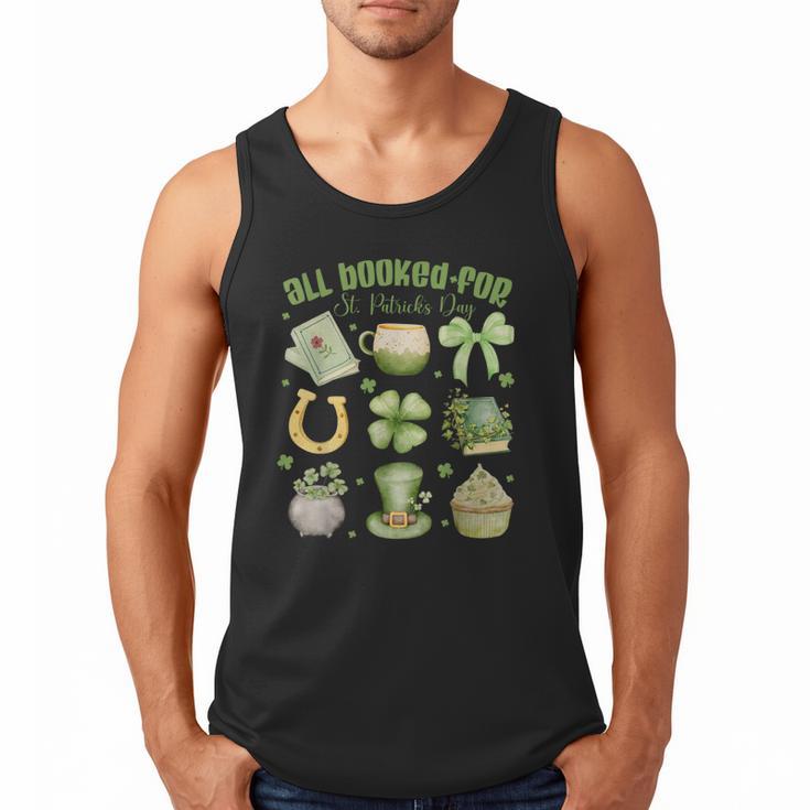 ALL Booked For St Patricks Day Bookish Leprechaun Bookworm Men Tank Top