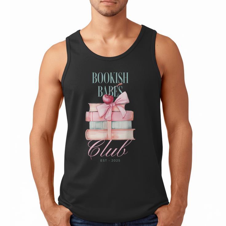Bookish Babes Club Cute Pink Book Stack With Bow Men Tank Top