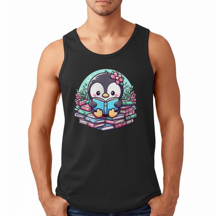 Bookish Penguin Heart A Readers Love Penguins Men Tank Top