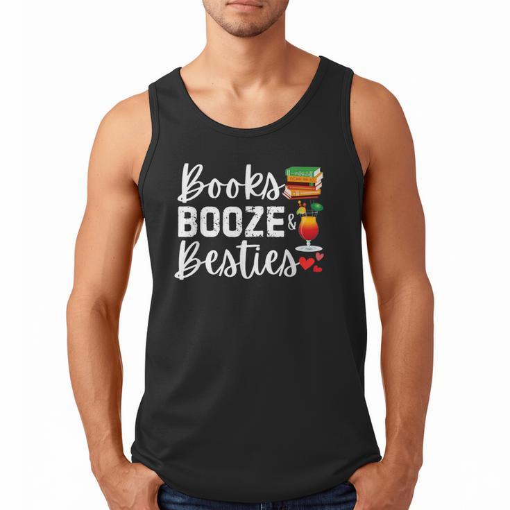 Books Booze And Besties Book Lover Bestie Squad Twinning Men Tank Top