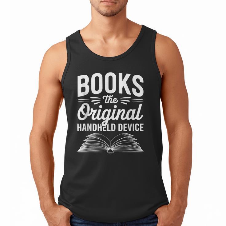 Books The Original Handheld Device Book Reading Men Tank Top