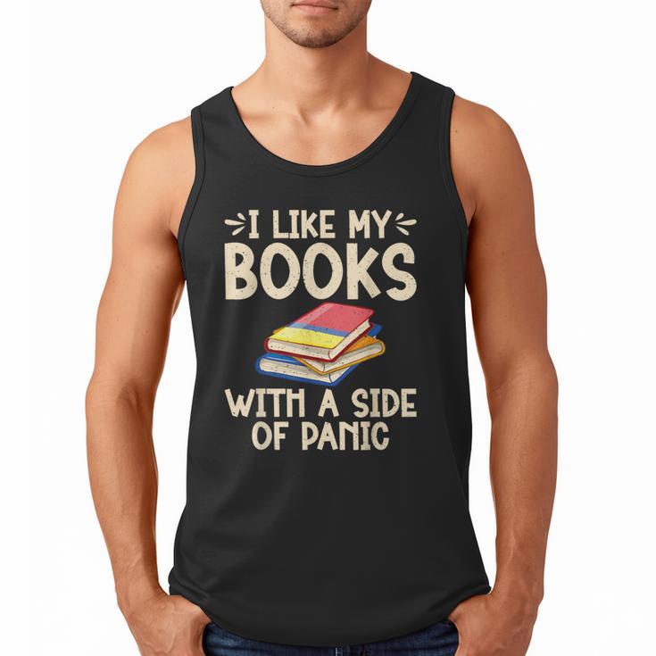 I Like My Books With a Side Of Panic Thriller Men Tank Top