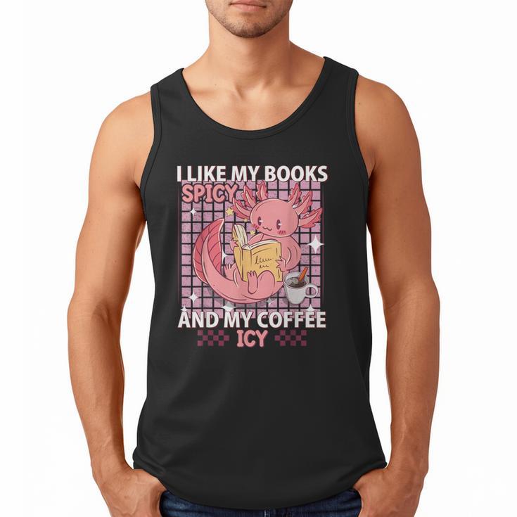 I Like My Books Spicy And My Coffee Icy Librarian Men Tank Top