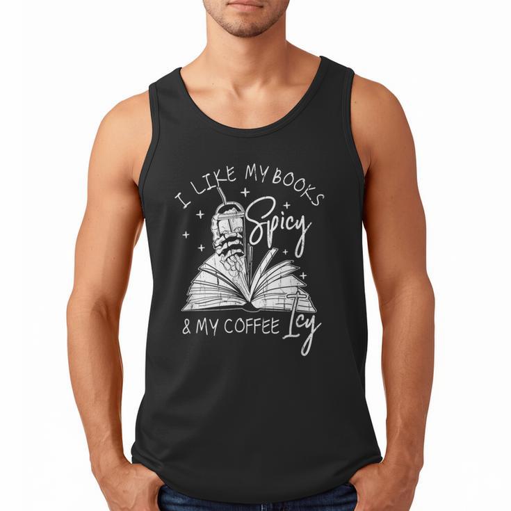 I Like My Books Spicy And My Coffee ICY Men Tank Top