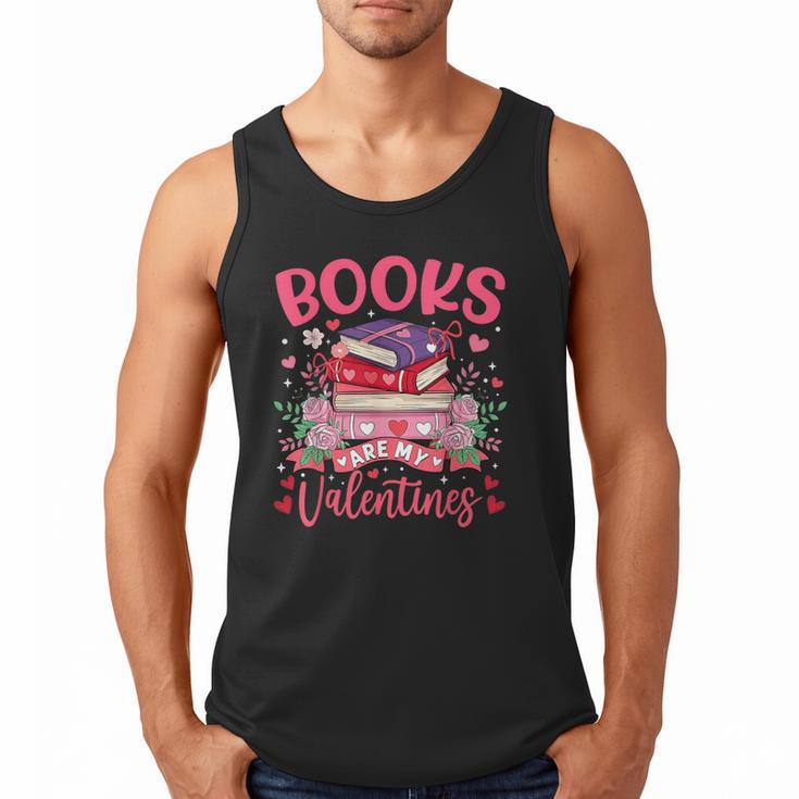 Books Are My Valentine Coquette Bow Book Flower Girl Women Men Tank Top