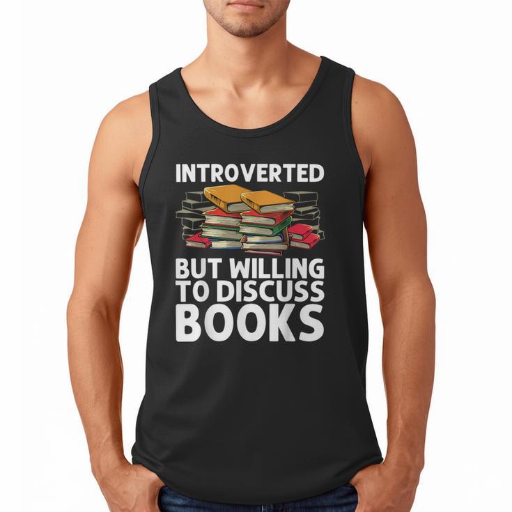 Bookworm Art For Men Women Book Reading Lover Bookish Men Tank Top