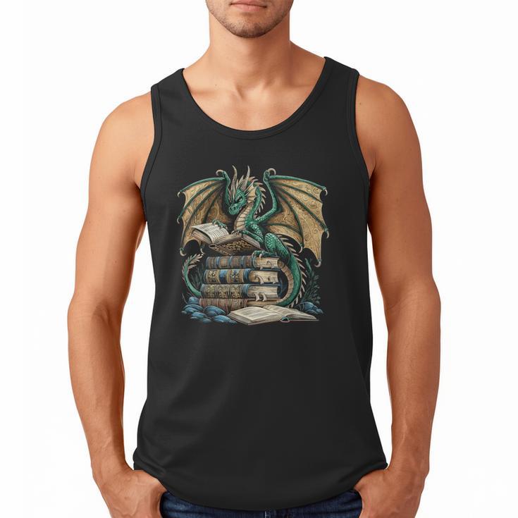 Bookworm Dragons Reading Book Dragons And Books Men Tank Top