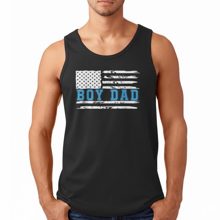 Boy Dad Proud Dad Of Boy Father Of Boy Shirt For Dad US Flag Men Tank Top