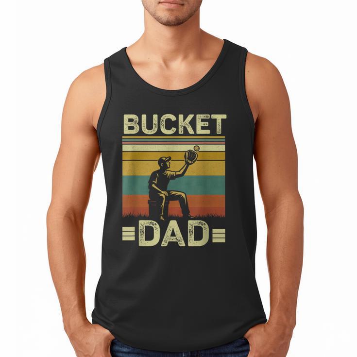 Bucket Dad Softball Dad Baseball Coach Father's Day Men Tank Top