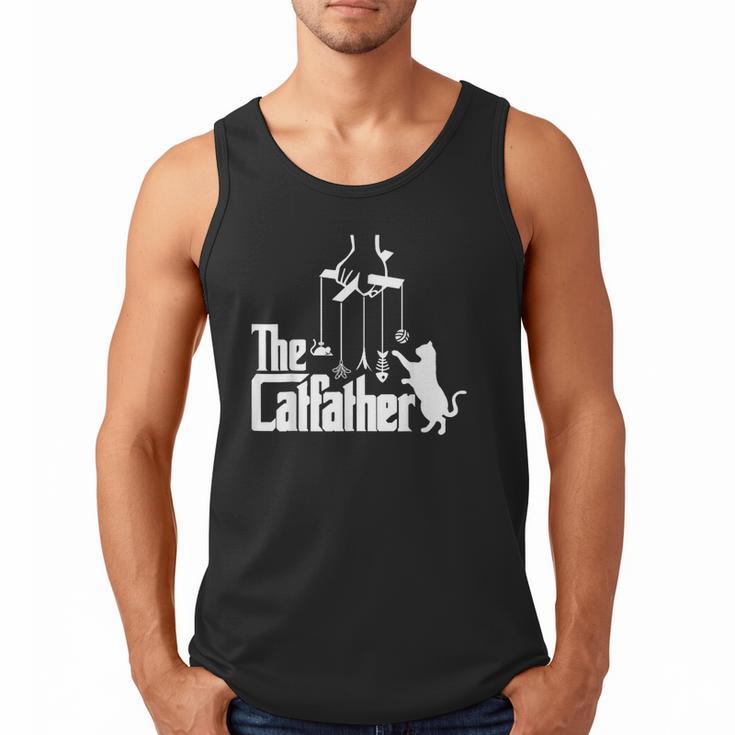 Cat Dad Life The Catfather Fathers Day Vintage Men Tank Top