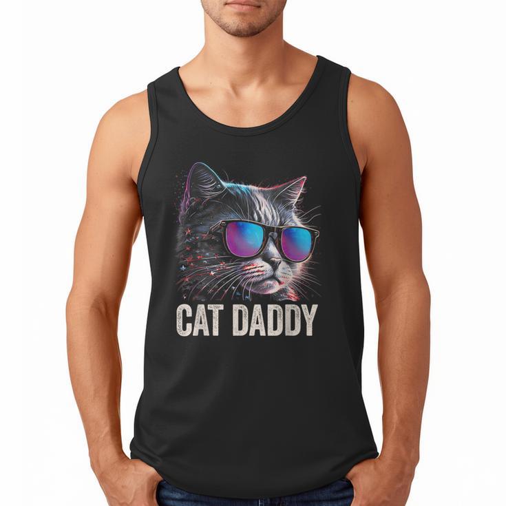 Cat Daddy Shirt Cat Sunglasses Cool Cat Dad Men Father Men Tank Top