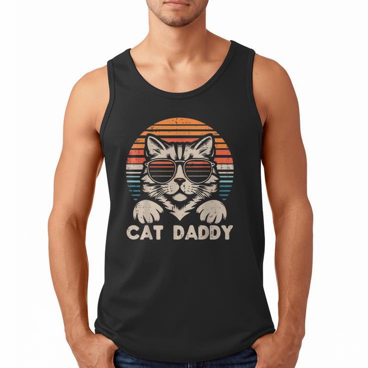 Cat Daddy Sunglasses Sunset Retro Fur Dad Papa Kitten Men Men Tank Top