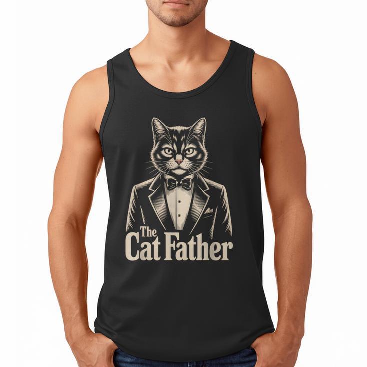 Cat Lover The CatFather Cat Dad Men Tank Top