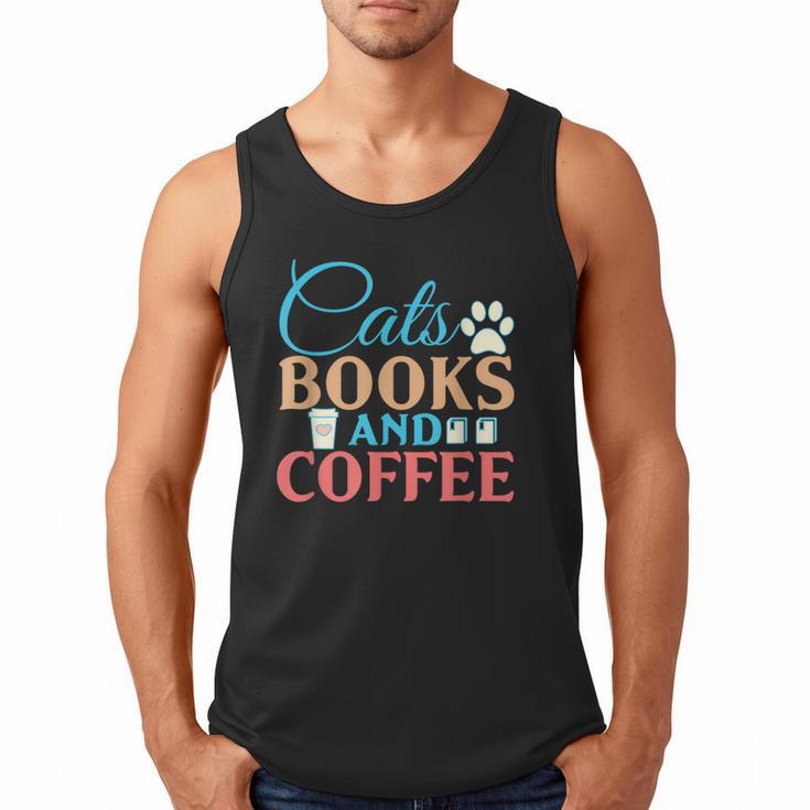 Cats Books And Coffee Men Tank Top